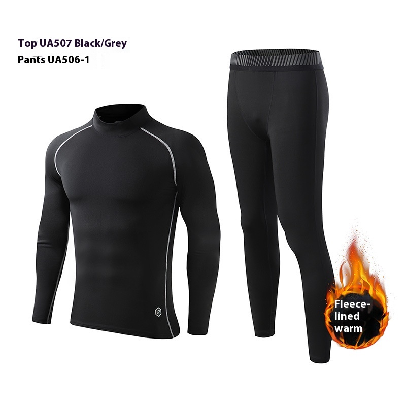 Haut UA507 noir/gris + pantalon noir UA506-1