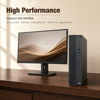 Komputer Desktop Pemroses Dokumen Zhaoxin KX U6780A 8 Core 2.7GHz 16GB RAM 512GB NVME SSD Grafis Terintegrasi 8L Mini Case