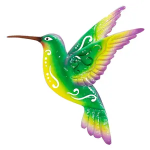 Tuin Decoratie Outdoor Metalen Vliegende Vogels Levendige Hummingbird Muur Decor