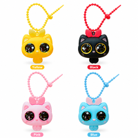 Porte-clés chat aux grandes oreilles Kawaii en métal et PVC, jouet anti-stress mignon de dessin animé, breloque de sac, cadeau, vente en gros