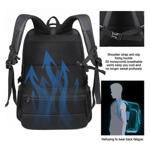 กระเป๋าเป้สะพายหลังสำหรับผู้ชาย ดีไซน์ใหม่ทันสมัย ขนาดใหญ่ จุของได้เยอะ มีหลายช่อง เหมาะสำหรับเดินทาง ท่องเที่ยว ทำธุรกิจ ตั้งแคมป์ ปีนเขา ทนทาน ใส่แล็ปท็อปได้ - Product Image 5