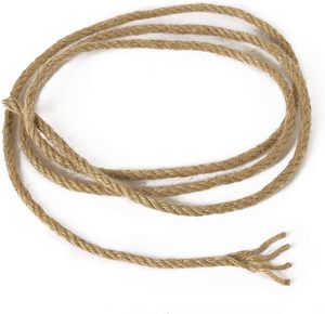 <span class=keywords><strong>Corde</strong></span> <span class=keywords><strong>en</strong></span> jute et sisal de 5 <span class=keywords><strong>mm</strong></span>, 200 pieds, torsadée, robuste, épaisse, pour jardinage, artisanat, emballage, griffoir, décoration intérieure - Product Image 4