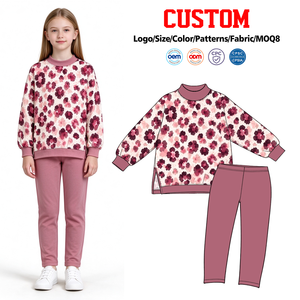 Trendyism Boutique – Leggings de sport léopard personnalisés pour petites filles, vente en gros, vêtements de yoga et de sport tendance pour sœurs - Product Image 1