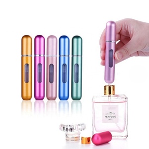 Populares Botellas de Spray Portátiles de 5ml y 8ml en Colores Mixtos, Botellas de Spray de Perfume con Carcasa de Aluminio, Atomizador Recargable - Product Image 2