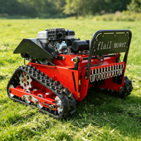 Tondeuse à fléaux RC 550 mm, 4 temps, télécommandée, à essence, mini robot chenillé pour la coupe de l'herbe et des mauvaises herbes sur les pentes de jardin