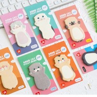 Ensemble de bloc-notes personnalisé Bloc-notes Kawaii Papeterie Bureau Gradient Matériel Escolar Branded Note Sticky Notes
