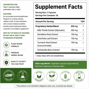 EKANG OEM Custom Formula Liver Health & Detox Multi-Herb Capsules Private Label <b>Herbal</b> <b>Supplement</b> for Liver Support 60 Count - Product Image 2