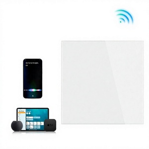 Interrupteur intelligent Wi-Fi standard UE compatible Apple <span class=keywords><strong>HomeKit</strong></span>, commande vocale Siri, système Android, matériau ABS, 220 V max, panneau tactile neutre - Product Image 1