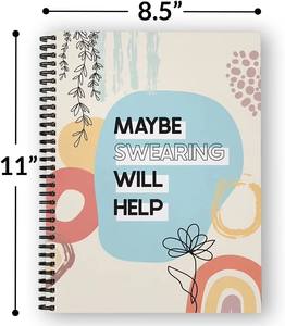 Divertente Quaderno a Spirale con Stampa Floreale Astratta <span class=keywords><strong>e</strong></span> Citazioni Umoristiche per Ufficio <span class=keywords><strong>e</strong></span> Uso Quotidiano - Product Image 3