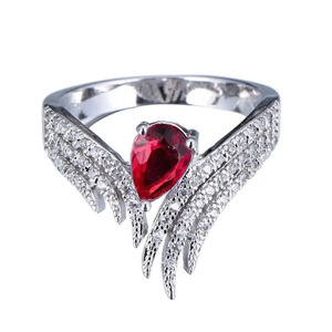 Anello di fidanzamento a goccia per donna, elegante gioiello da dito per matrimonio - Product Image 5