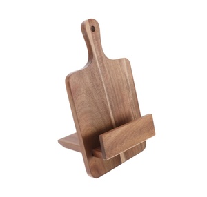 Support de livre de recettes en bois d'acacia, support de tablette, présentoir de plat, décoration de comptoir de cuisine style ferme, cadeaux - Product Image 1
