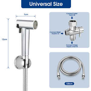 <span class=keywords><strong>Kit</strong></span> de pulvérisation de bidet mural OEM avec pression <span class=keywords><strong>d</strong></span>'<span class=keywords><strong>eau</strong></span> réglable en ABS pour l'hygiène personnelle et le nettoyage des couches de bébé - Product Image 2