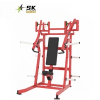 Máquina de press de pecho inclinado con placas de acero SK, segura para gimnasios comerciales, para ejercicios de espalda, con 6 soportes para pesas y ajuste de altura