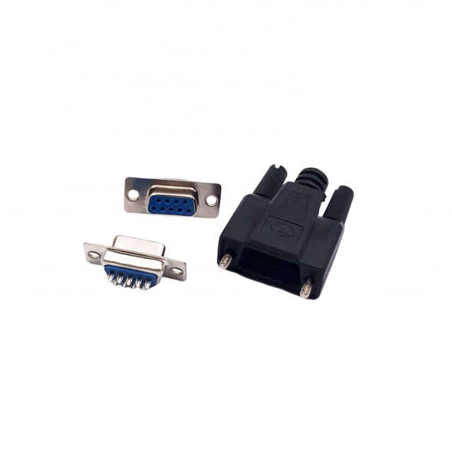 Black Plastic Cover DB9 Connector D-SUB Series Connection for Automotive Dust Shell Welding Wire Plug Shell
