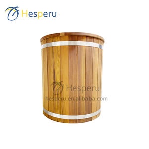 Baignoire à glace en bois moderne avec refroidisseur d'eau et filtre pour utilisation en salle de sport en plein air, design autoportant - Product Image 5