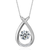 Collier en Moissanite, Pendentif Goutte d'Eau en Argent Sterling 925, Couleur D VVS1, 6,5 mm, 3 Couleurs, Bijoux