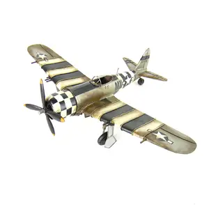 Zilver P-47D Thunderbolt Vliegtuig Model 1:24-Schaal