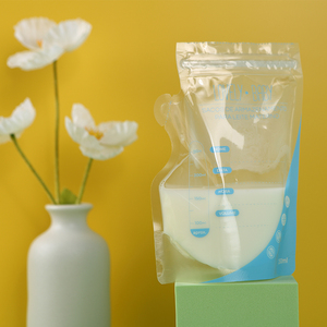 Sachets de conservation du <span class=keywords><strong>lait</strong></span> <span class=keywords><strong>maternel</strong></span> personnalisés en PET/PE recyclé, avec fermeture éclair, prêts à l'emploi, imprimés en gravure - Product Image 1