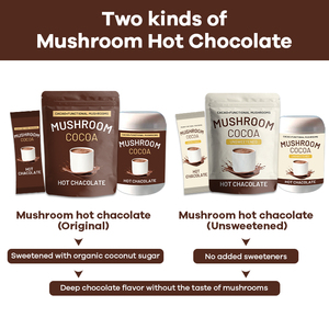 Poudre de chocolat chaud aux champignons, supplément de latte au <span class=keywords><strong>cacao</strong></span> non sucré aux 5 champignons, marque privée - Product Image 4