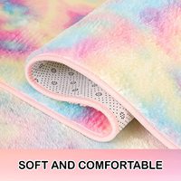 Arc-en-Couleur En Peluche Fourrure Douce Maison Enfants Shaggy Tapis Tapis Super Doux Chambre Tapis