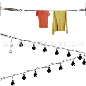 ชุดไฟลูกโลกสแตนเลส สายไฟ 25 ม. 50 ม. ชุดไฟตกแต่งสวนกลางแจ้ง หลอดไส้ ใช้ไฟ AC - Product Image 5