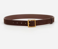 Nouvelle ceinture rétro pour femme en cuir de vachette givré anti-velours avec boucle ardillon en alliage, ceinture décorative de luxe en daim véritable pour jeans