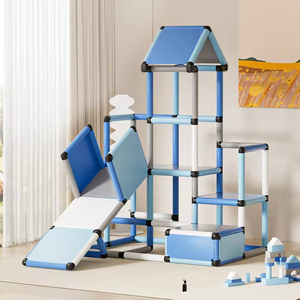 Đa chức năng hoàn chỉnh sân chơi trong nhà thiết bị giáo dục nhà leo tường với Slide cho trẻ em - Product Image 1