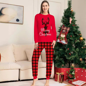 Novo Conjunto de Pijamas de Natal para Pais e Filhos com Estampa de Veado e Xadrez 2026 - Product Image 4