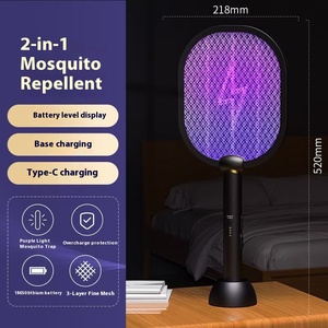 Bán buôn kép tự động Fly Repellent Killer siêu mạnh có thể sạc lại điện tím muỗi Vỉ Đập cho hộ gia đình sử dụng - Product Image 6