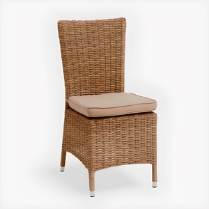 Sedia MOOREA in Polyrattan Effetto Vimini Naturale - Product Image 1