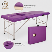 Table de soin spa pliable professionnelle moderne avec cadre en acier inoxydable, éponge haute densité, durable, confortable et portable pour salon