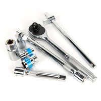 Pexmartools Ensemble d'outils de réparation automobile 24 pièces 1/2 pouce Dr, boîte à outils manuelle universelle, petits outils à main, jeu de douilles OEM