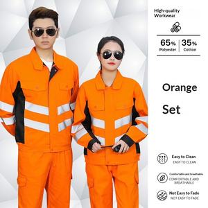 ชุดสะท้อนแสงแบบกำหนดเองสำหรับงานข้ามพรมแดน ฤดูใบไม้ผลิ ฤดูใบไม้ร่วง ป้องกันไฟฟ้าสถิตย์ สำหรับไซต์งาน/โรงงาน แขนยาว ชุดป้องกันแรงงาน - Product Image 1