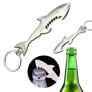 Porte-clés Décapsuleur Requin Gravé Porte-clés Creative Tiger Shark Porte-clés Homme