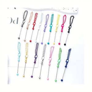 พวงกุญแจลูกปัดสีลูกกวาดปรับแต่งได้ - พวงกุญแจ DIY สำหรับของขวัญส่งเสริมการขาย เหมาะสำหรับคริสต์มาส ดิวาลี และเทศกาลเปิดเทอม - Product Image 2