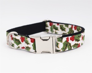 Collar de perro personalizado de Navidad con accesorio de flor floral - Product Image 2