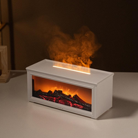 Diffuseur Mini Cheminée Électrique Portable, Humidificateur d'Arômes Pratique pour Bureau, Huiles Essentielles, Hôtels, Aromathérapie