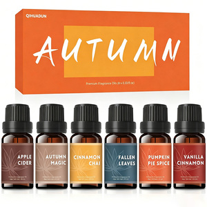 Lot d'huiles parfumées QIHUADUN Premium Automne, parfum longue durée pour diffuseur, bougies et fabrication de savons - Product Image 1
