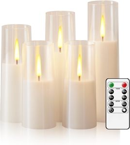 Luxury Halloween Wedding Christmas Diwali <b>Easter</b> Home Decoration Colorful Holder Plastic <b>Cup</b> Wax Cylinder Flameless Pillar - Product Image 1