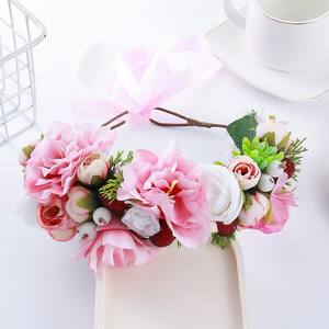 Diadema de <span class=keywords><strong>Flores</strong></span> Artificiales Personalizada <span class=keywords><strong>para</strong></span> Mujeres, Niñas y Damas, Corona, Guirnalda de Novia, Accesorio <span class=keywords><strong>para</strong></span> <span class=keywords><strong>el</strong></span> Cabello - Product Image 5