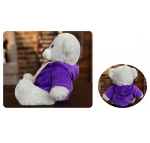 OEM produttore personalizzato peluche cappuccio <span class=keywords><strong>orsacchiotto</strong></span> t-shirt all'ingrosso giallo verde rosa rosso blu <span class=keywords><strong>viola</strong></span> blu <span class=keywords><strong>orsacchiotto</strong></span> con vestiti - Product Image 2