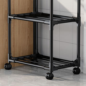 Étagère mobile en métal à 6 niveaux Cedar Space, chariot de rangement sur roulettes pour <span class=keywords><strong>four</strong></span> à <span class=keywords><strong>micro</strong></span>-ondes et accessoires de cuisine - Product Image 4