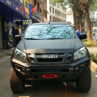 Pare-chocs avant Isuzu Dmax 2017 4x4 tout-terrain en acier robuste, kit de pare-chocs avec treuil, plaque de protection et feux LED