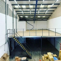 Conception libre hauteur réglable entrepôt stockage grenier étagères mezzanine plate-forme support de sol avec escalier