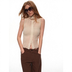 Seame 5/21 [Nuevo Producto 5% de Descuento] Chaleco de Punto Transpirable Semitransparente de Verano, Estilo Vintage para <span class=keywords><strong>Mujer</strong></span> - Product Image 1
