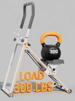 Appareil de marche sur les escaliers pour l'entraînement aérobie en intérieur ; Machine à marches pliable et pratique avec nouveau modèle à double main courante 88x45x135cm pour usage domestique