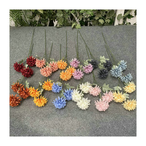Fleurs Queyiyi, chrysanthème à trois têtes, boule de 65 cm, fleur artificielle, décoration de mariage, décoration de la maison, accessoires de photographie - Product Image 4