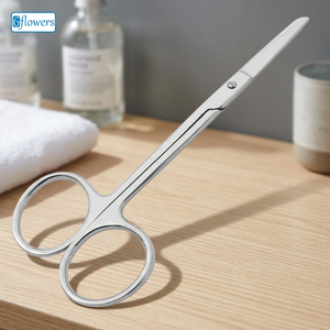 Ciseaux de manucure en acier inoxydable, lame droite, pointe acérée, manche rond, outils de beauté pour le soin des ongles, adultes - Product Image 2