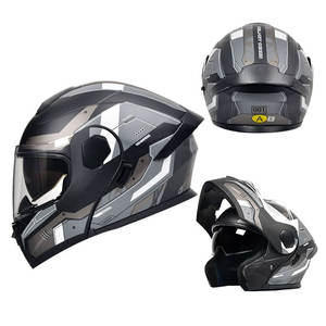 Casques de moto à visière rabattable de sécurité, visière double, <span class=keywords><strong>casque</strong></span> intégral, compatibilité toutes saisons, vente en gros d'usine, <span class=keywords><strong>casque</strong></span> modulaire, <span class=keywords><strong>scooter</strong></span> - Product Image 1