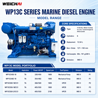 Moteur diesel marin SCDC authentique Weichai WP13C500-18E121 500HP 368kW 1800RPM IMO II pour bateau de travail et bateau de pêche
